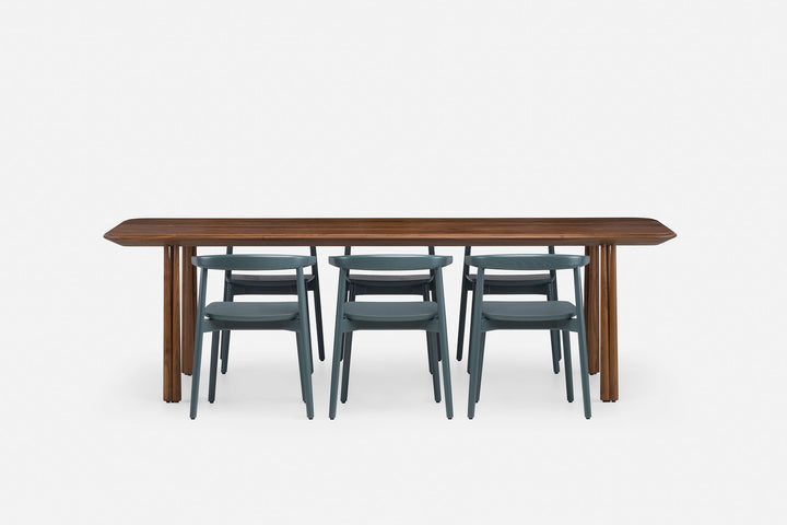 DANISH OILED WALNUT (MODEL L + ANDO CHAIR IN BAY PAINTED ASH)