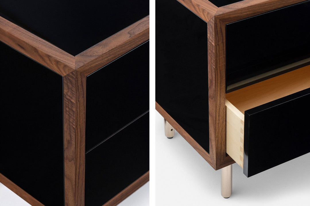 DANISH OILED WALNUT & BLACK GLOSS HDF