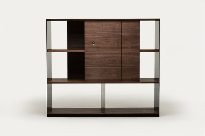 DANISH OILED WALNUT & BLACK GLOSS HDF