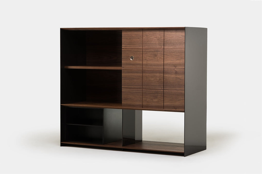 DANISH OILED WALNUT & BLACK GLOSS HDF