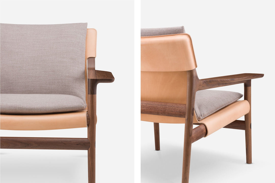 DANISH OILED WALNUT & NATURAL LEATHER & BASE 004