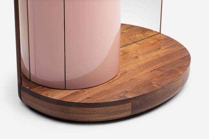 DANISH OILED WALNUT & DUSTY ROSE GLOSS LACQUER 