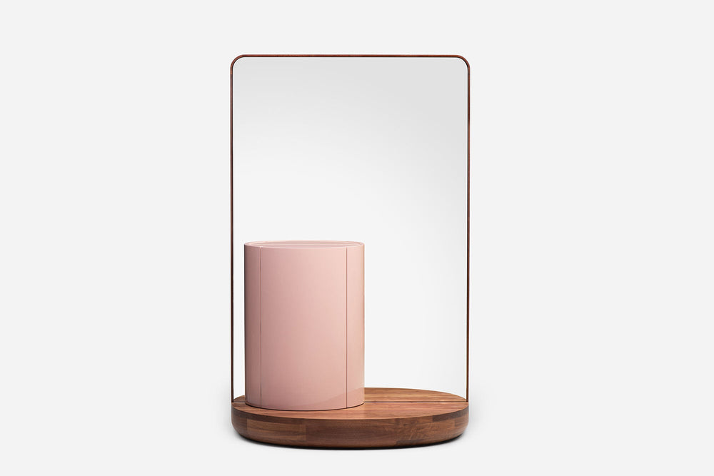 DANISH OILED WALNUT & DUSTY ROSE GLOSS LACQUER 