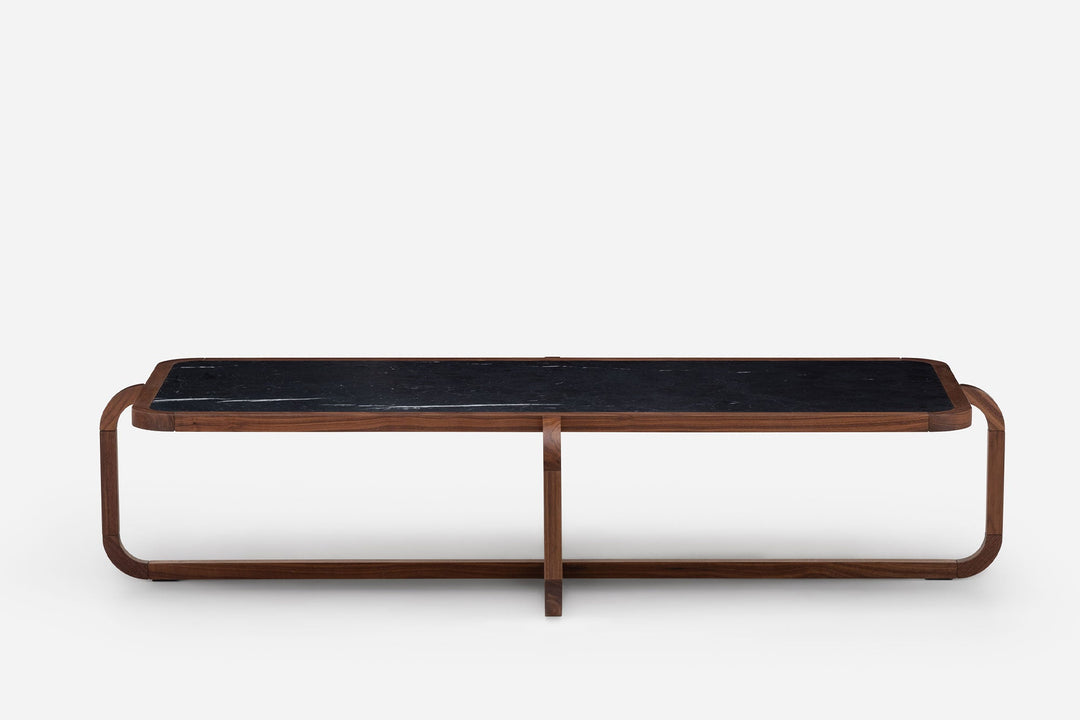 DANISH OILED WALNUT & BLACK MARQUINA MARBLE (MODEL: GM)