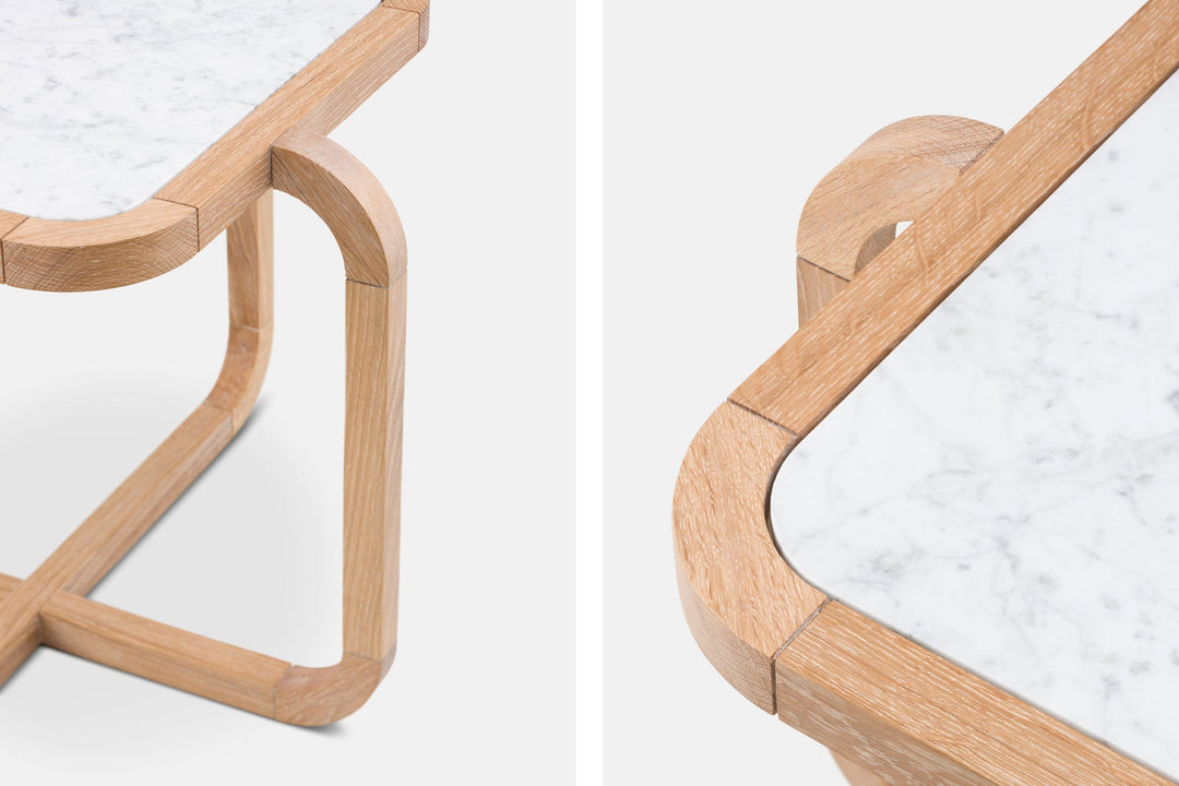 WHITE OILED OAK & CARRARA MARBLE (MODEL: SM)