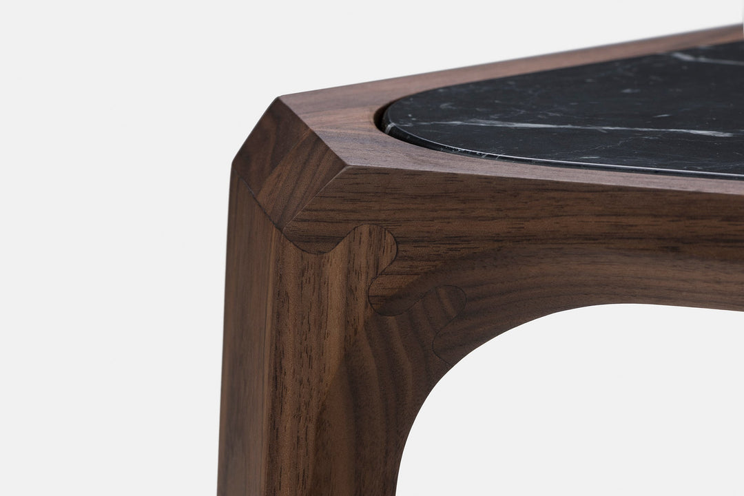 DANISH OILED WALNUT & BLACK MARQUINA MARBLE