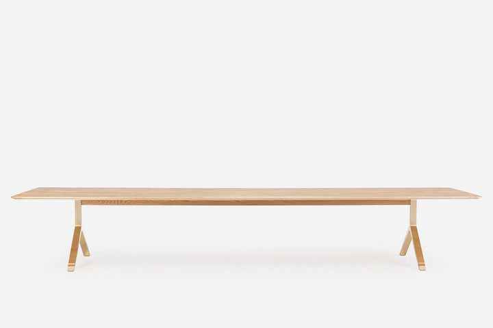 DANISH OILED ASH & POLISHED BRASS (MODEL: V)