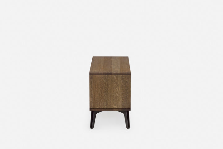 BLACK OILED OAK & CAST IRON