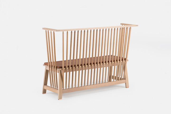 WHITE OILED OAK  (+ OPTIONAL SEAT PAD IN BROWN NATURAL GRAIN LEATHER) (MODEL: 451)