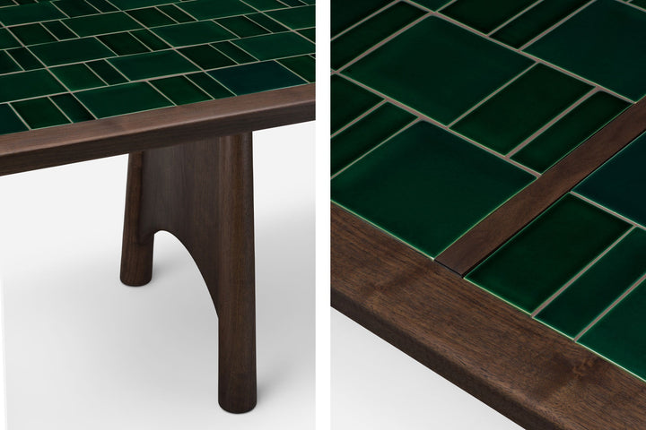 BLACK OILED WALNUT & GREEN TILE (MODEL: L)