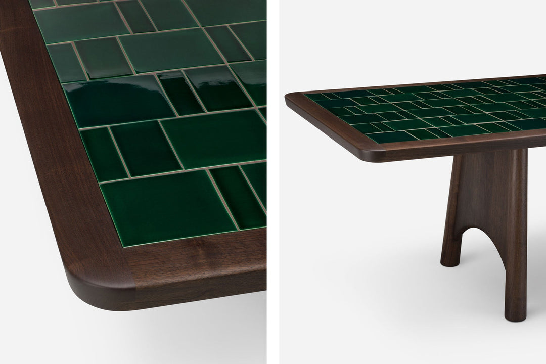 BLACK OILED WALNUT & GREEN TILE (MODEL: L)