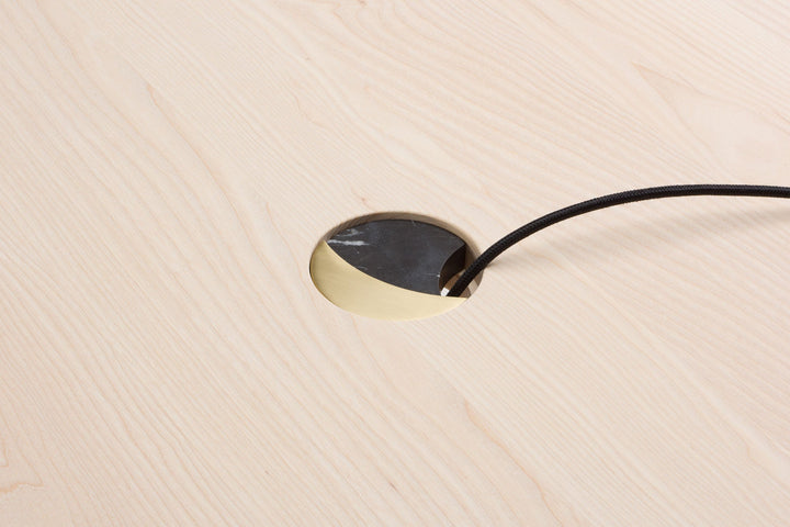 WHITE OILED ASH & BRUSHED BRASS & BLACK MARQUINA MARBLE