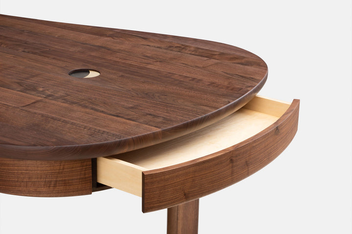 DANISH OILED WALNUT & BLACK MARQUINA MARBLE