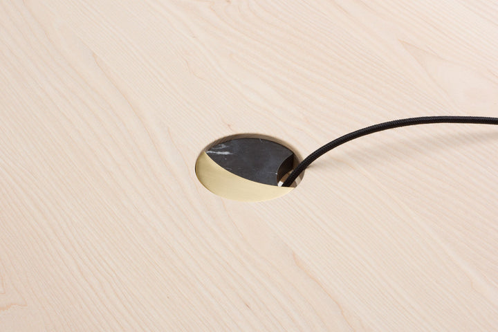 WHITE OILED ASH & BRUSHED BRASS & BLACK MARQUINA MARBLE