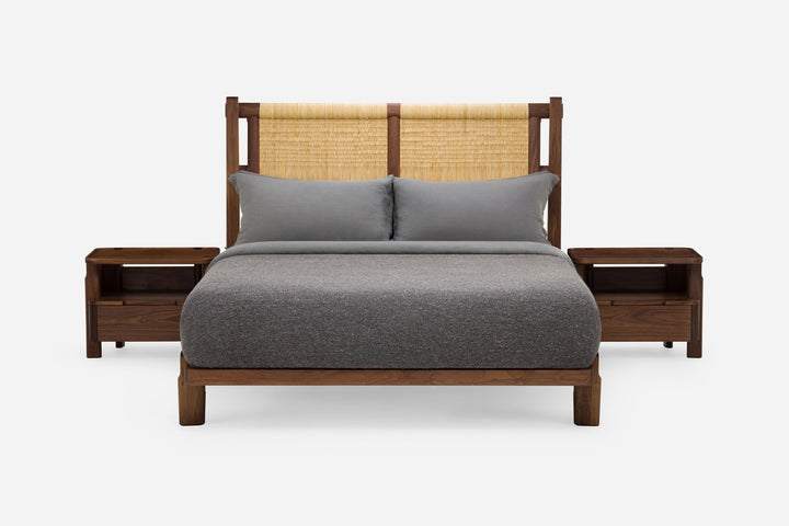 DANISH OILED WALNUT & JUNCO (+ TWENTY-FIVE BEDSIDE CHEST)