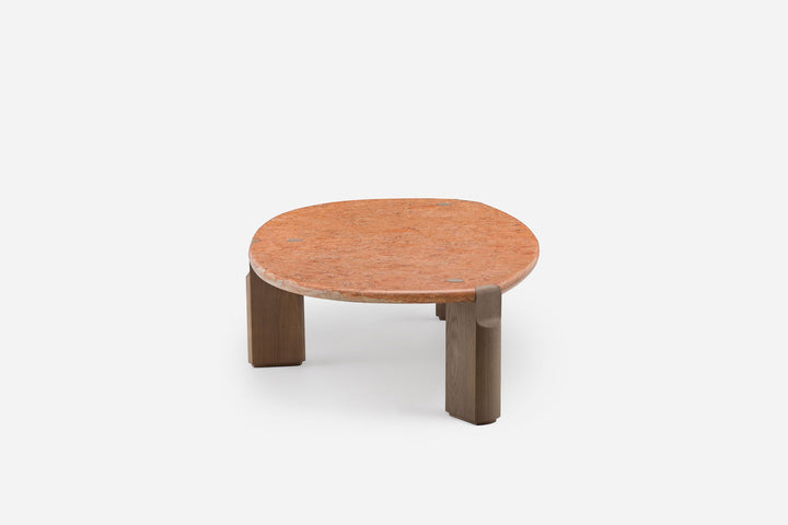 ROSA NEGRAIS MARBLE & OXIDISED OAK (MODEL: LFM, H 35 CM)