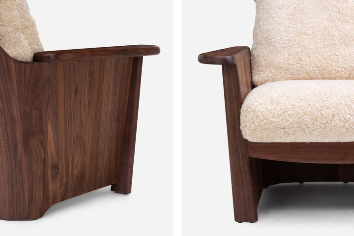 DANISH OILED WALNUT & MOHAWI SHEEPSKIN