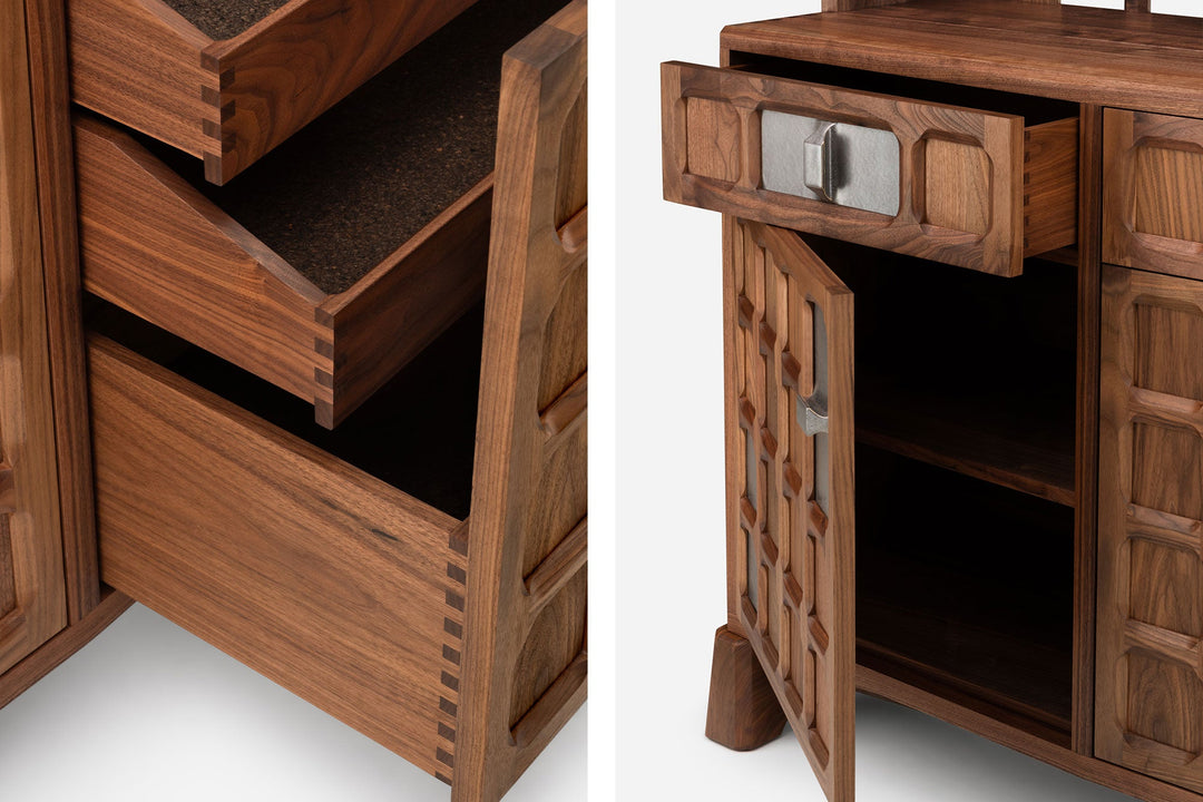 DANISH OILED WALNUT & GREY CERAMIC (MODEL: MF)