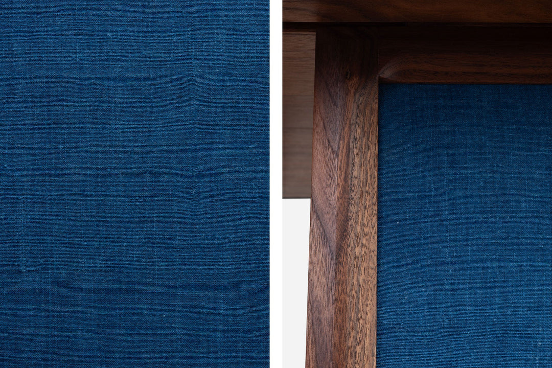 DANISH OILED WALNUT & INDIGO FLORES TEXTILE LINEN (MODEL: LF)