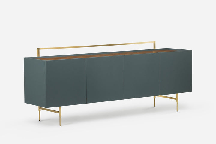 DANISH OILED WALNUT & BAY GLOSS HDF & BRUSHED BRASS