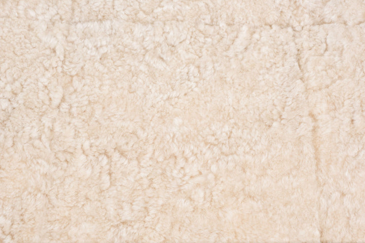 BLACK OILED WALNUT & MOHAWI CURLY WOOL SHEEPSKIN & BLACK LEATHER STRAPS