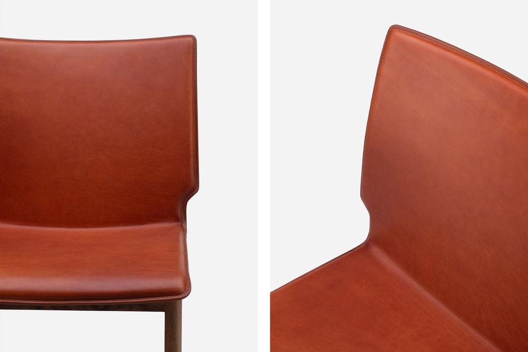 DANISH OILED WALNUT & DARK TAN LEATHER