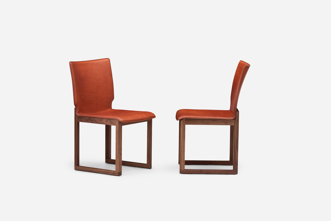 DANISH OILED WALNUT & DARK TAN LEATHER