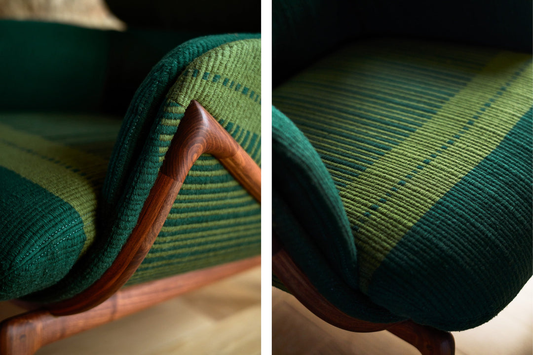 DANISH OILED WALNUT & MANTA LIDO VERDE ESCURO / VERDE TROPA