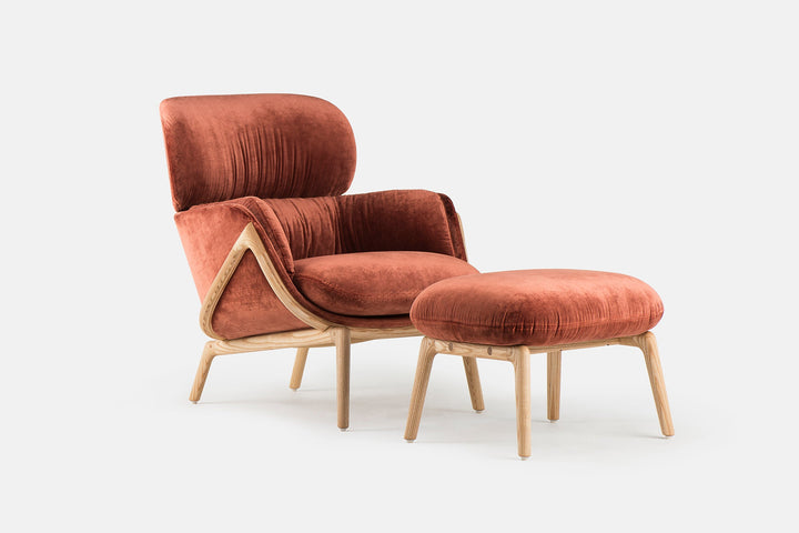 DANISH OILED ASH & DISO RAME (+ ELYSIA LOUNGE CHAIR)